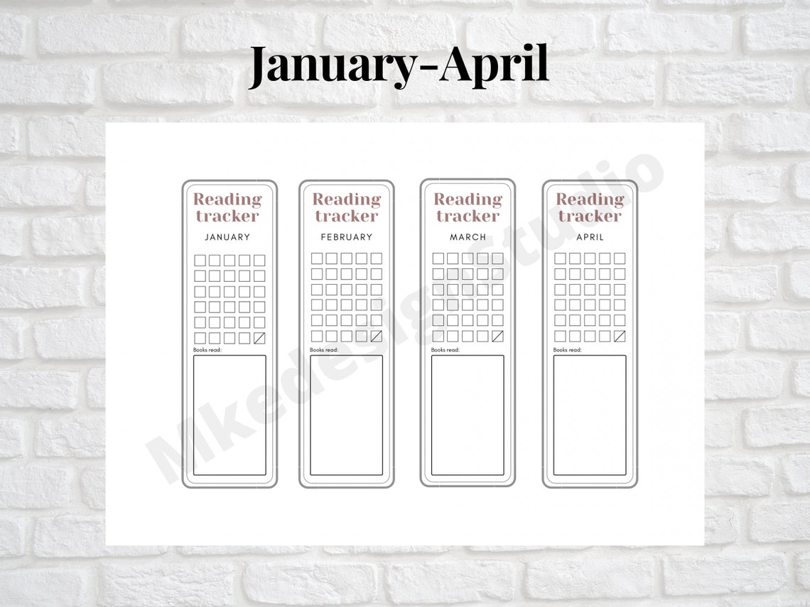 Printable reading tracker bookmark / printable bookmark / book | Etsy