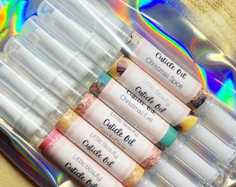 Christmas Cuticle Oils - Snow angel - chocolate orange - candy cane - gingerbread man - Christmas Eve - Christmas spice - vegan