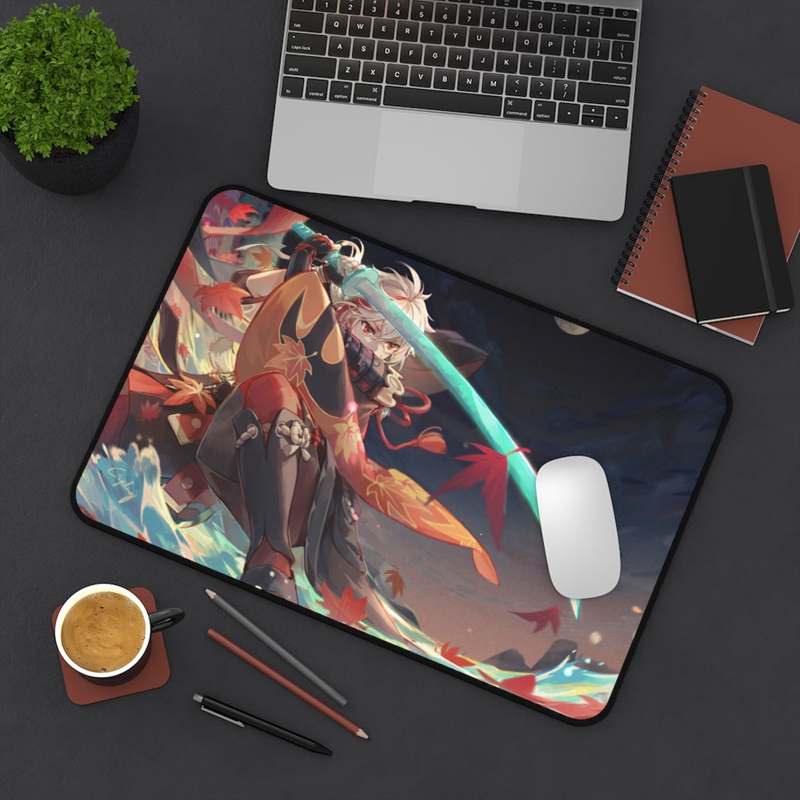 Genshin Impact Large Desk Mat Genshin Impact Kazuha Desk Mat Etsy