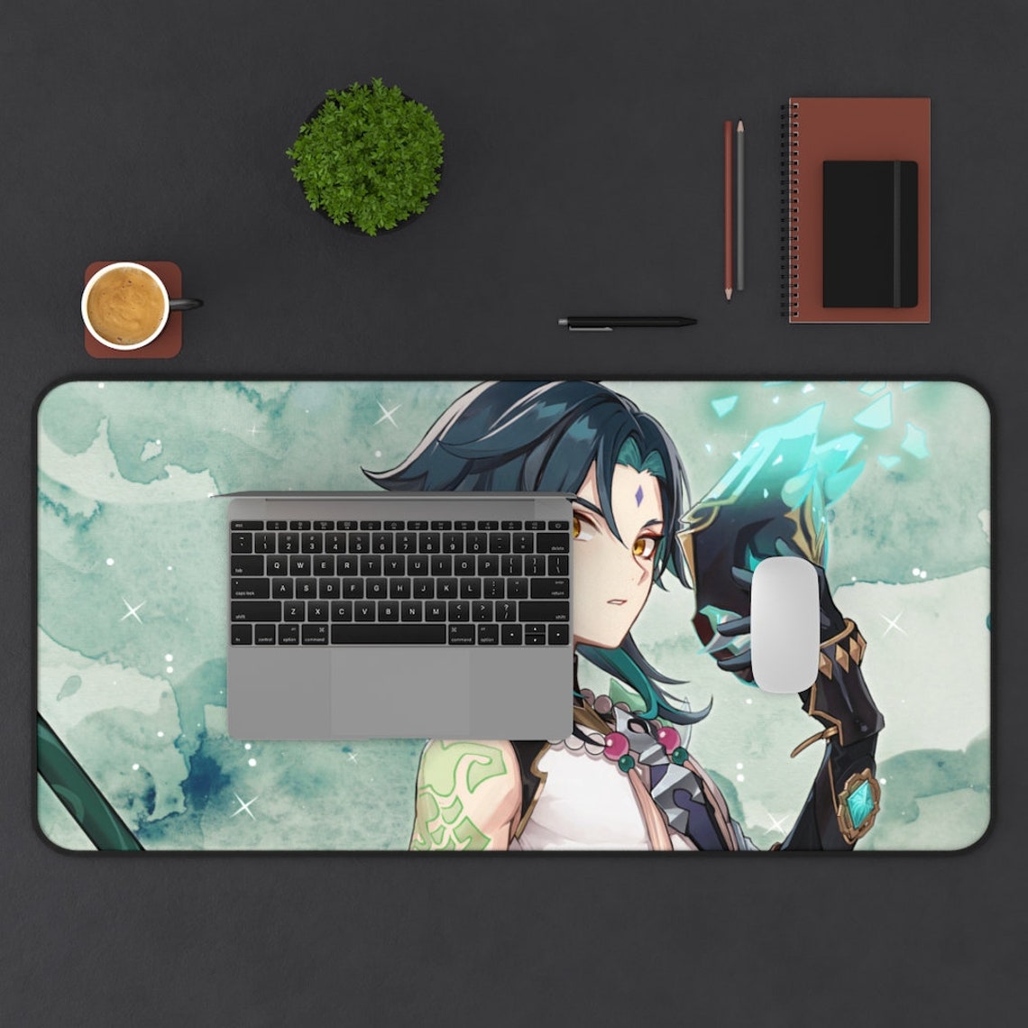 Genshin Impact Large Desk Mat Genshin Impact Xiao Desk Mat Etsy Ireland