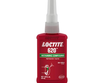 LOCTITE 620 10ml 50ml  is a good choice. This high strength, anaerobic-curing retaining compound is designed for bonding cylindrical