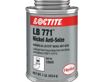 LOCTITE® LB 771 450g is a silver, thick, metallic heavy-duty, high temperature, nickel-based anti-seize lubricant paste. It resists galling