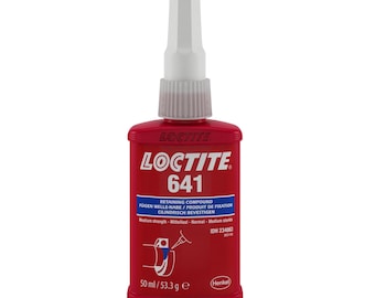 LOCTITE 641 10ml 50ml is designed for the bonding of cylindrical fitting parts, particularly where disassembly is required for servicing