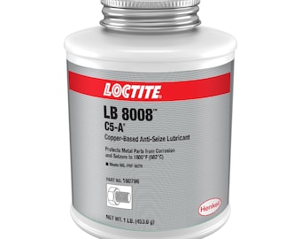 LOCTITE LB 8008 450g anti-seize lubricant paste that has a quality grease and contains copper and graphite. Applications include screw