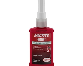 LOCTITE 609 10ml 50ml is a good choice. The green, high strength, anaerobic-curing retaining compound cures in the absence of air between
