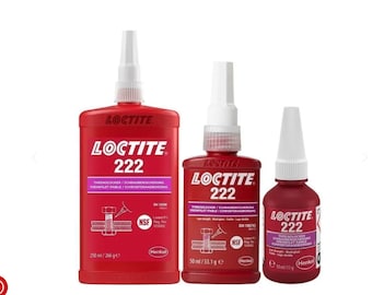 LOCTITE 222 10ml 50ml low-strength thread locker that allows the adjustment of screws including countersunk head screws and set screws