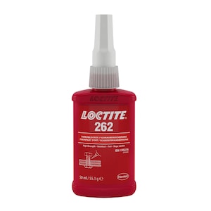 LOCTITE 262 10 ml 50 ml es un adhesivo rojo de metacrilato tixotrópico de uso general, de resistencia media a alta. Entrega rápida. Stock en el Reino Unido.