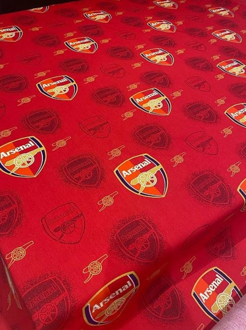 Arsenal Football Club Fabric remnant 69 wide 100 Etsy