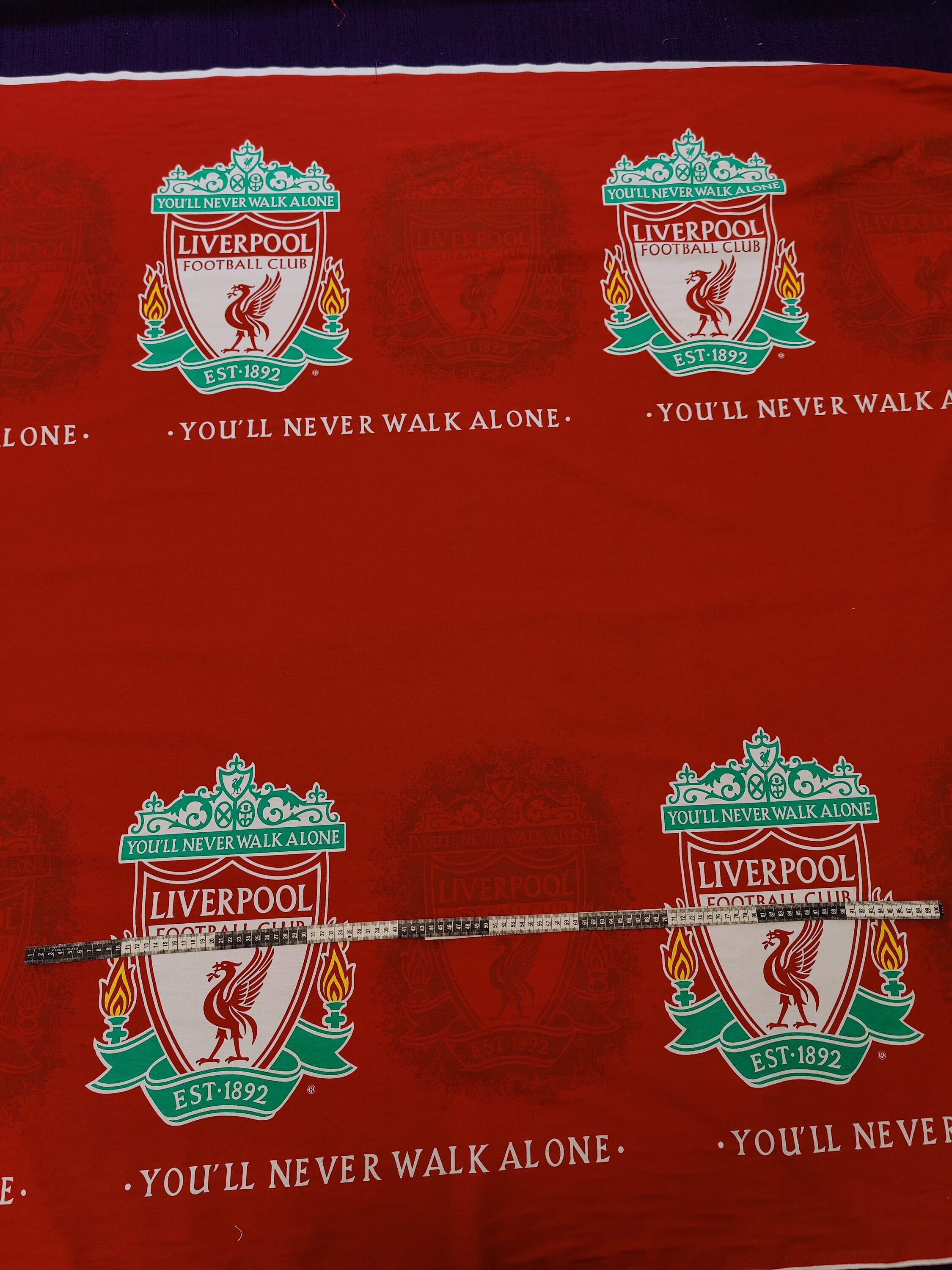 Liverpool Football Club Fabric 60 100 Cotton Etsy