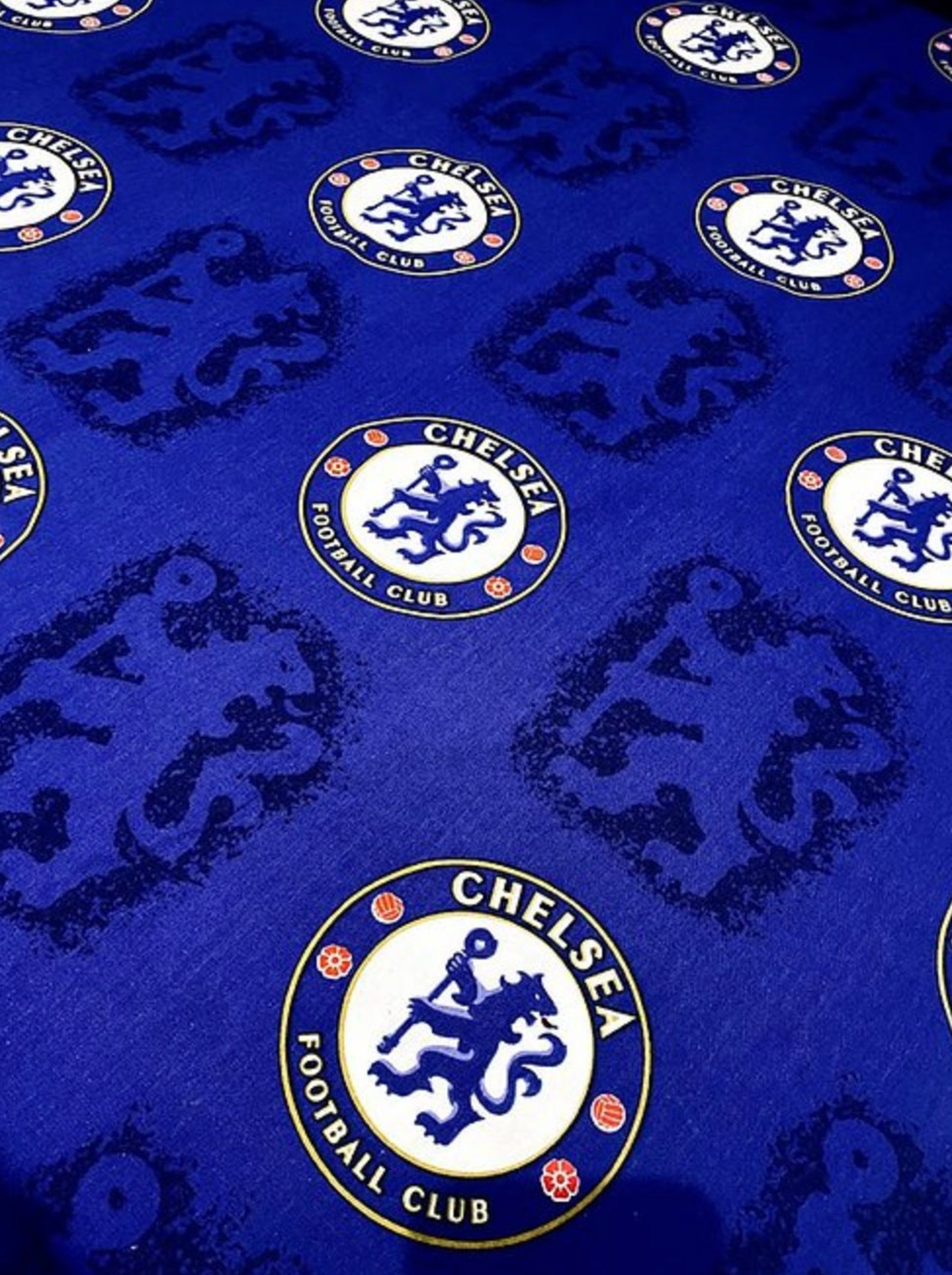 Chelsea Football Club Fabric remnant 69 wide 100 Etsy