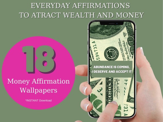 Money Affirmations Phone Wallpapers Digital Download | Etsy