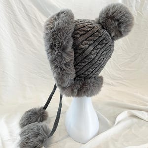 Wintermütze im Aviator-Stil, Winter-Skimütze für Frauen, winddichte Mütze, Winter super warme Mütze, Winter Winter Ohrenklappe