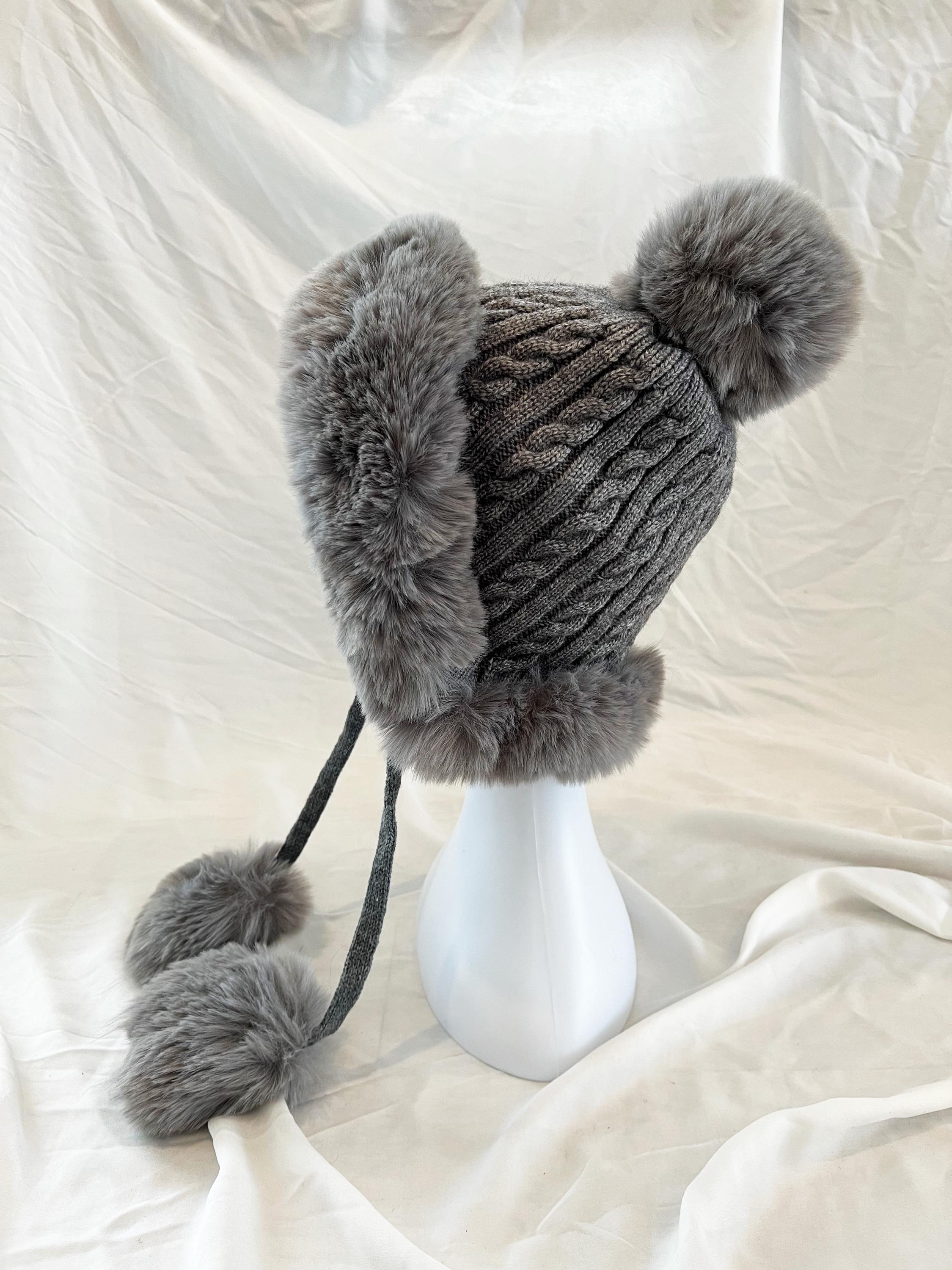 Bonnet D'Hiver Russe Avec Cache-Oreilles Et Fourrure Synthétique Amovible – Chapka Trappeur Unisexe Coupe-Vent – Idéal Ski, Randonnée, Patinage Par Grand Froid