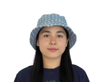 Denim Fischerhut, Fraueneimerhut, Sonnenhut, lässiger Hut, Baumwollhut, Sonnenschutz, Fischerhut, Billabong-Hut, Urban Outfitters