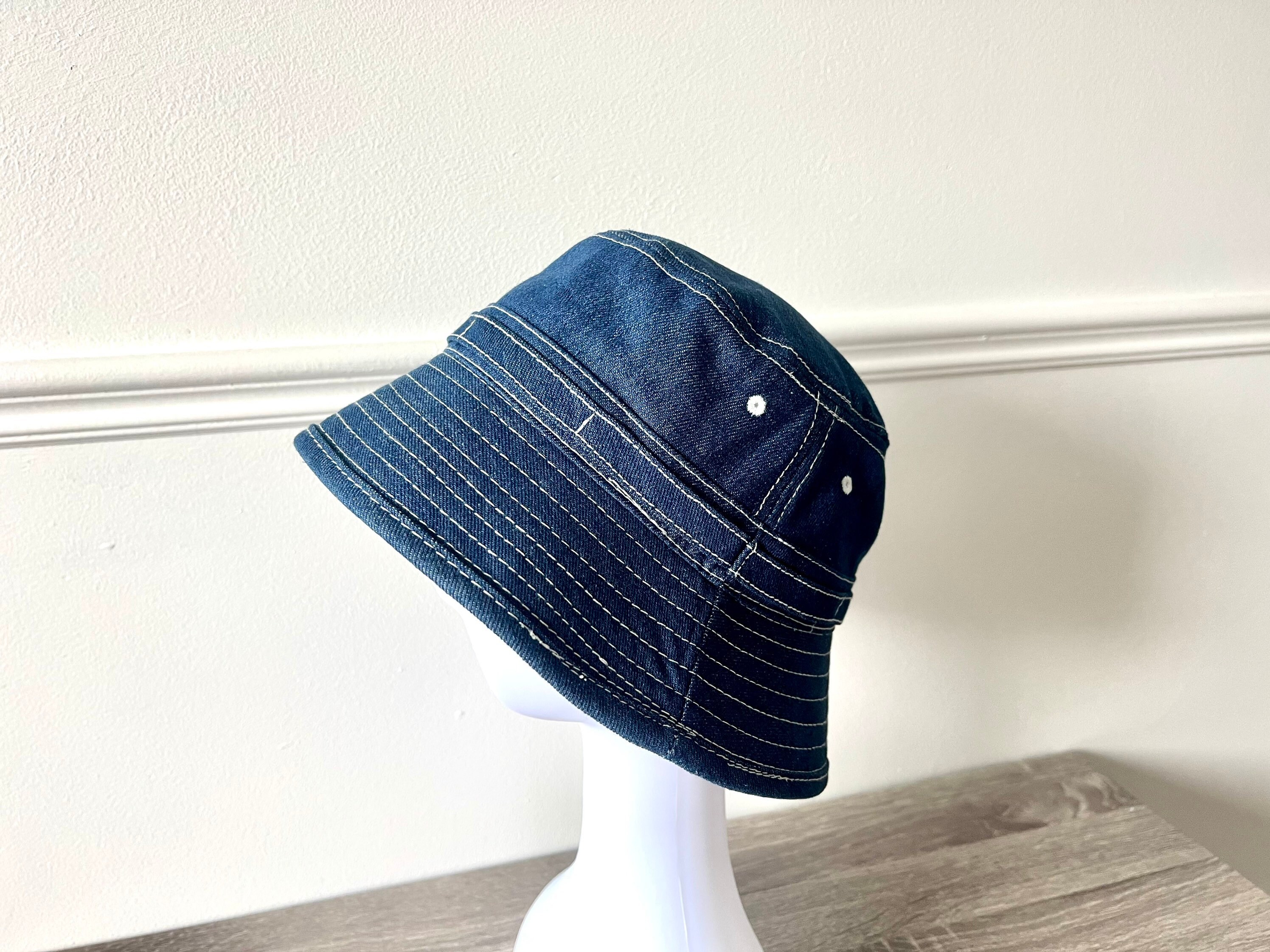 Vintage Denim Bucket Hat Unisex Bucket Hat Sun Hat Casual Etsy