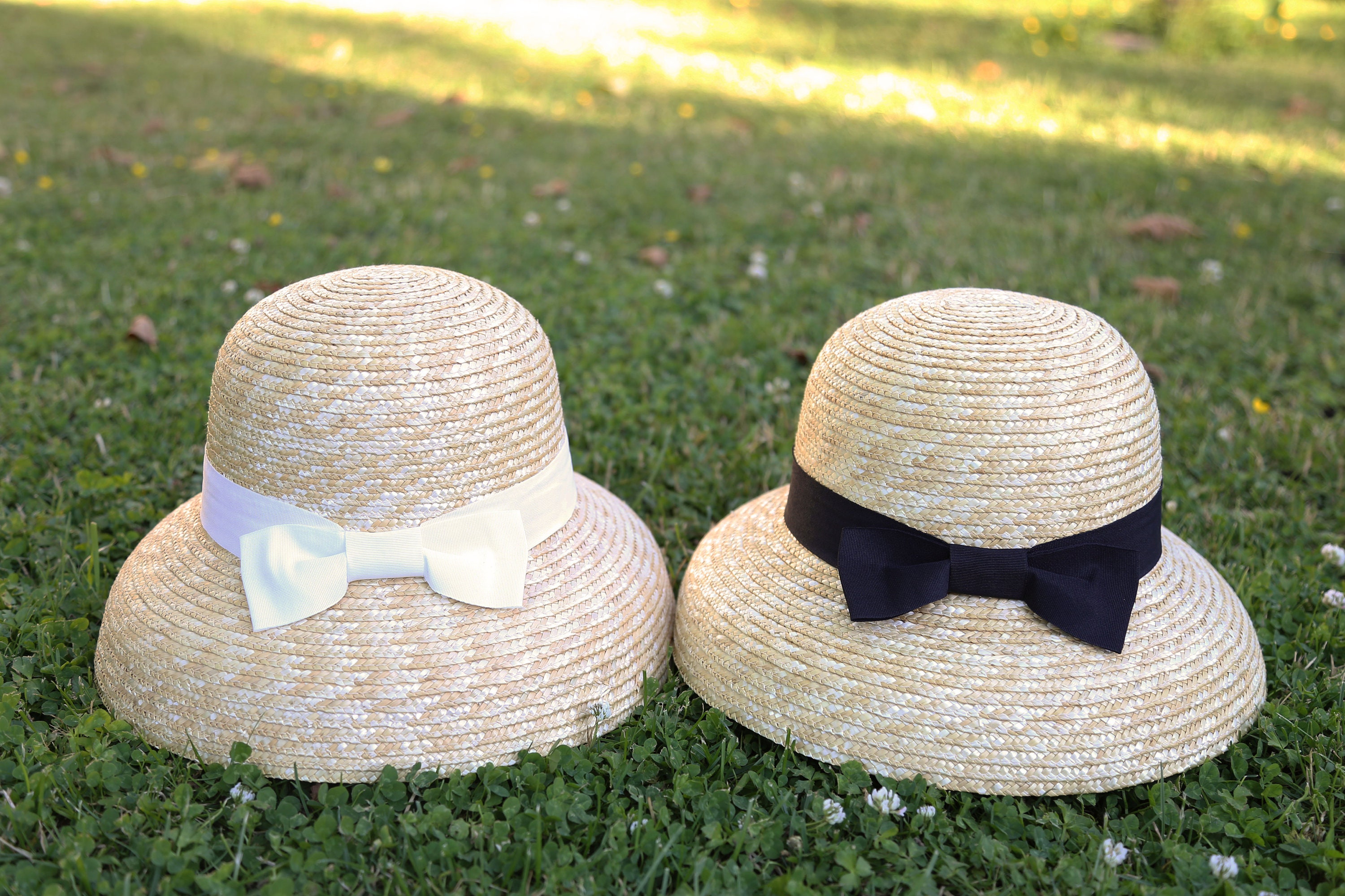 Vintage Wide Brim Straw Sun Hat 100% Natural Fiber Bow Derby Garden French Straw Garden Hat Wide Brim Pink Ribbon Bow Band Sun Hat  main image 4