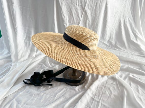Natural Straw Wide Brim Straw Hat, France Wide Brim Hat  display picture 2