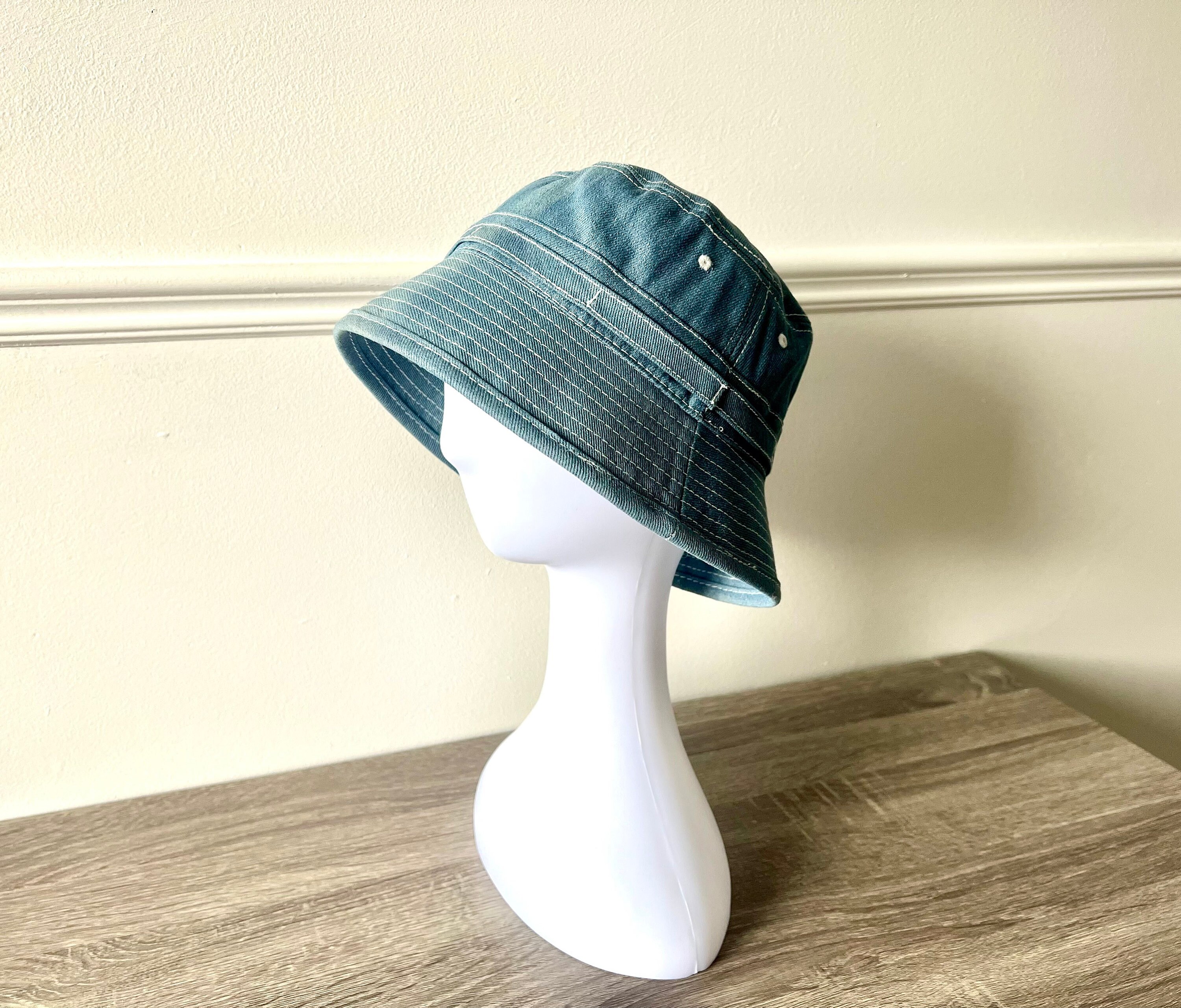 Vintage Denim Bucket Hat Unisex Bucket Hat Sun Hat Casual Etsy