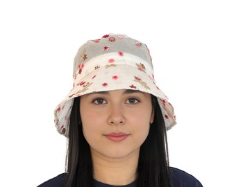 Floral Baumwollgarn Fischerhut, Fischerhut, Vintage, Retro, Fischerhut, Billabong Hut, Urban Outfitters, faltbar, Frauen