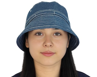 Vintage Denim Fischerhut, Unisex Fischerhut, Sonnenhut, Lässiger Hut, Baumwollhut, Sonnenschutz, Angeln, Wandern Safari Boonie Hut
