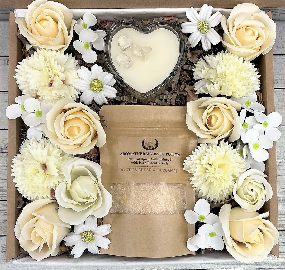 THE BLOOMING CREAM Luxury Spa Gift Box Quartz Vanilla Candle Etsy