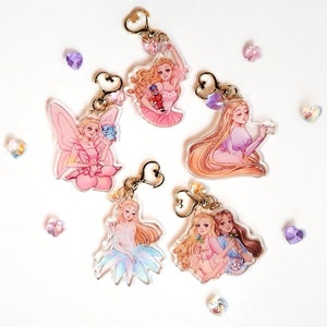 Doll Princess and Fairy Movie Keychains