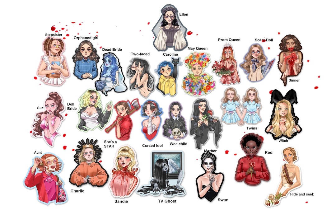 Horror Girls Stickers