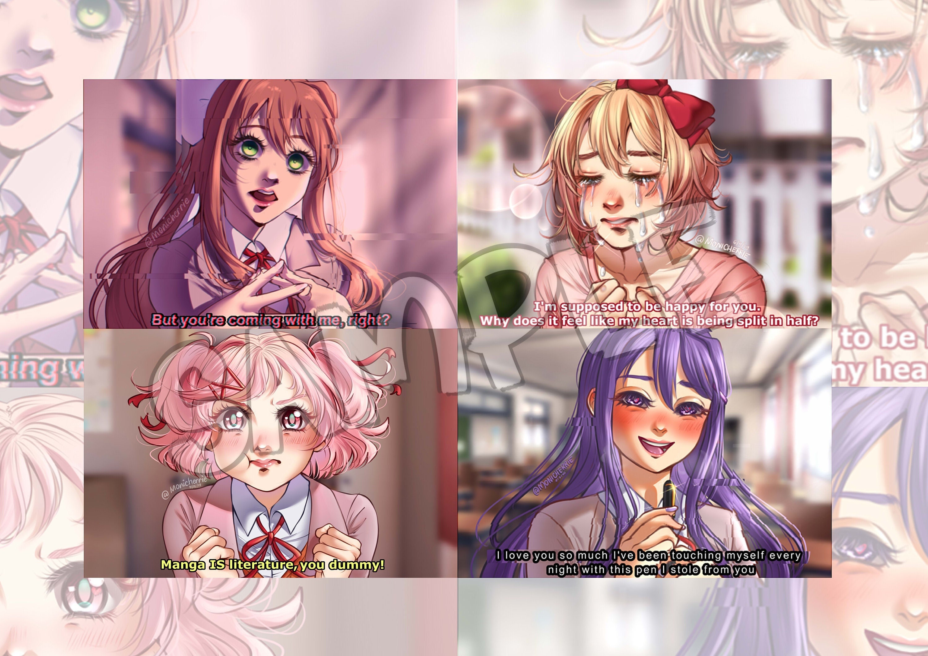 Download I Think Monika Or Yuri Could Still Have Long Hair In - Male Doki  Doki Literature Club PNG image for free. Search…