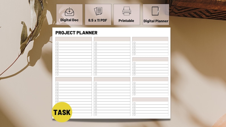 Project Planner | to Do List Organizer | Printable Productivity Plan ...