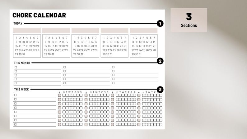 Chore Calendar | Chore Chart Printable | Monthly Chore Planner | Daily ...