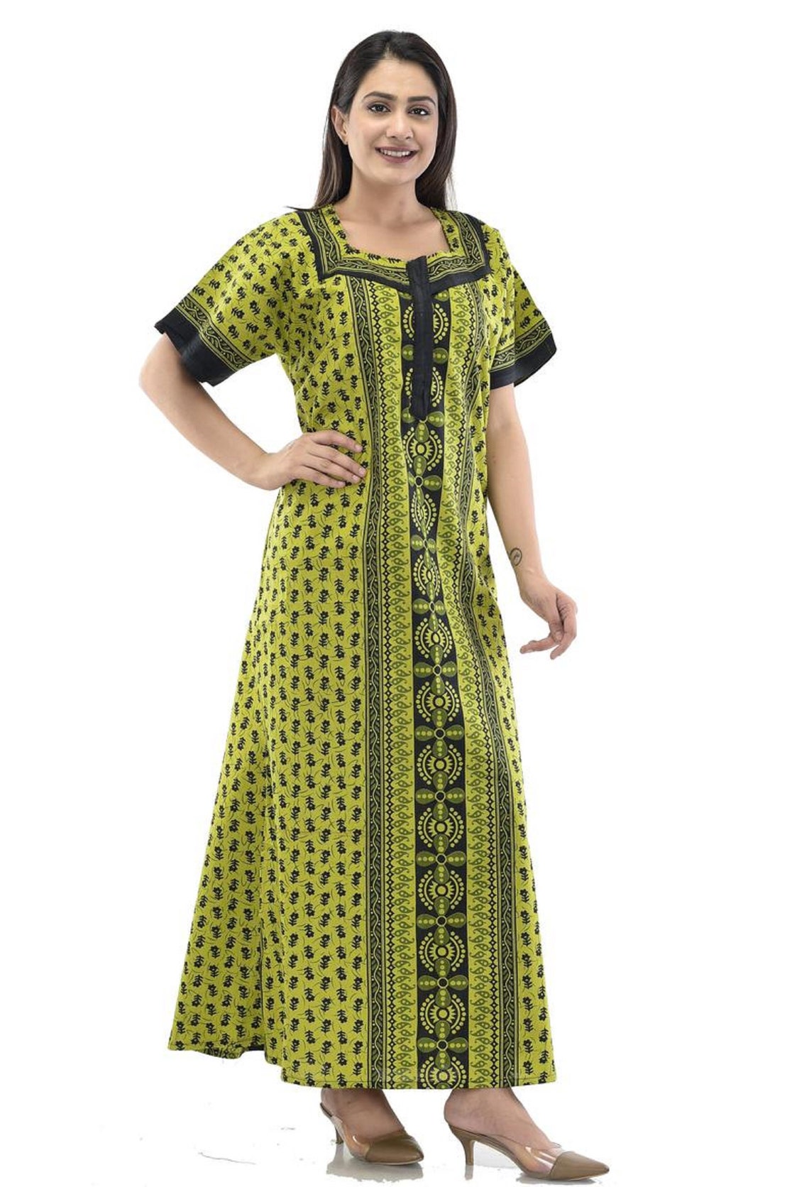 Women Organic Cotton Nighty Night Gown Chemise Sleepwear Etsy