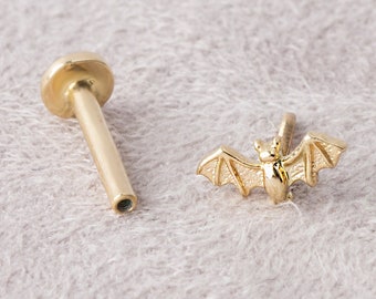 Bat Piercing, Bat Earring, Cartilage Earring, Dainty Earrings, Minimalist Jewelry, Halloween Gifts, Helix Earring
