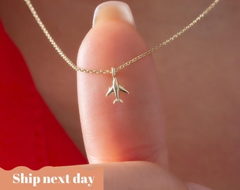 Gold Airplane Necklace Only Charm
