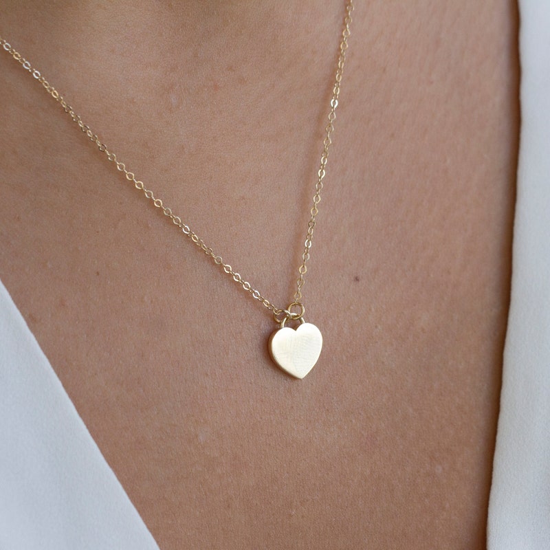 Heart Crystal Necklace in Gold main image 0
