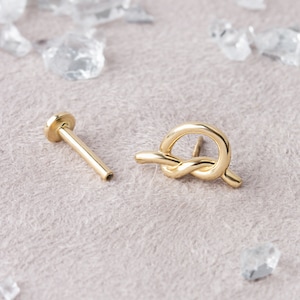 Knot Piercing, Cartilage Earring, Helix Earring, Tragus Earring, Cartilage Stud, Helix Piercing, Septum Piercing, Rook Piercing,Black Friday