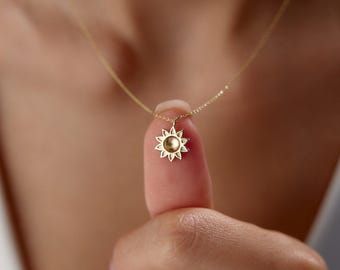 Gold Sun Necklace, 14k Solid Gold Sun Pendant, Solar Celestial Sun Necklace, Modern Sun Pendant, Birthday Gift, Anniversary Gift Gold Sun Necklace, 14k Solid Gold Sun Pendant, Solar Celestial Sun Necklace, Modern Sun Pendant, Birthday Gift, Anniversary Gift