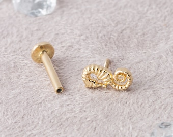 Seepferdchen Piercing, Seepferdchen Ohrring, Knorpelohrring, Helix Ohrring, Tragus Ohrring, Knorpel Ohrstecker, Helix Piercing, Turm-Piercing
