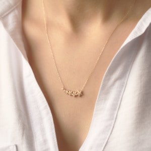 14K Solid Gold Star Necklace, Gold Star Pendant, Dainty Star Necklace, Gold Celestial Star Necklace, Mothers Day Gift, Gift For Her