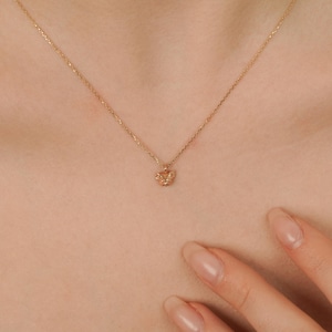 Solid Gold Koala Necklace, 14k Koala Pendant, Gold Koala Charm, Animal Necklace, Minimal Koala Head Necklace, Animal Lover
