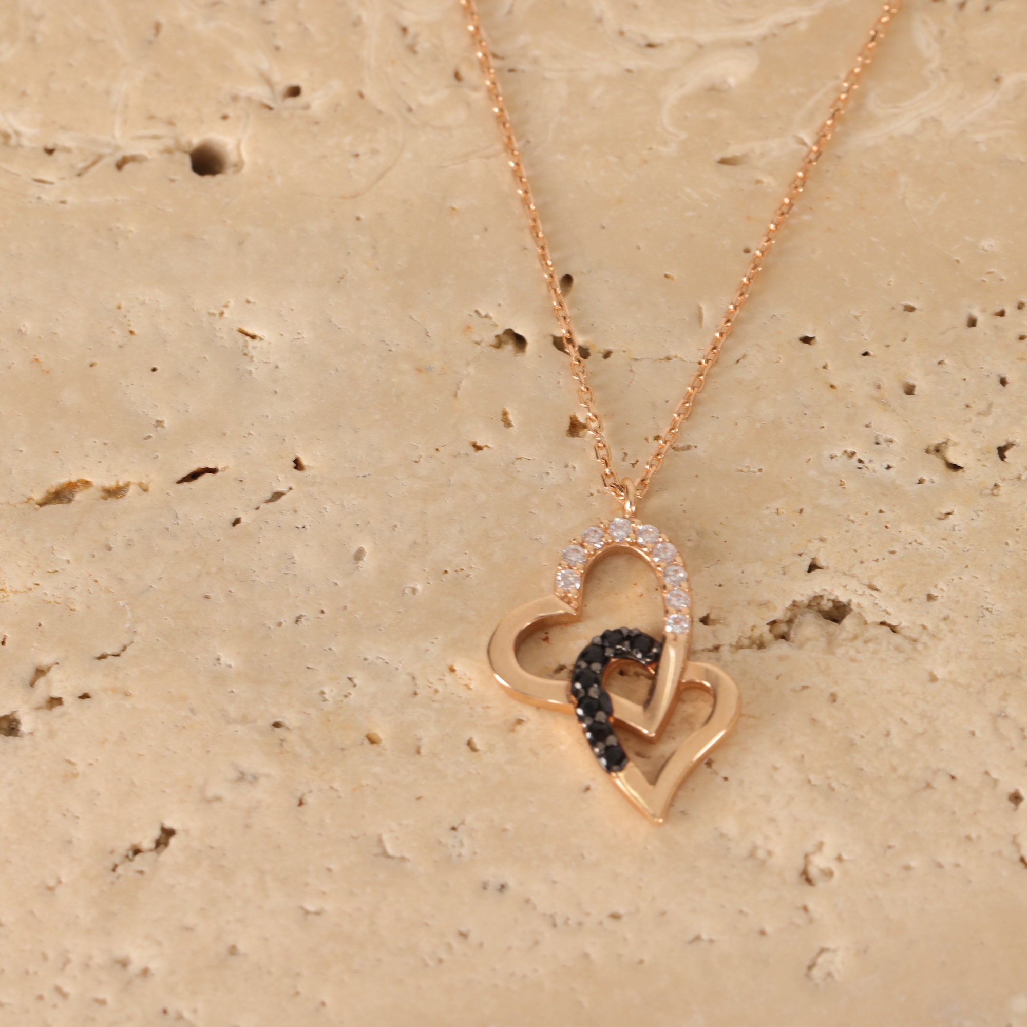 Double heart locket best sale