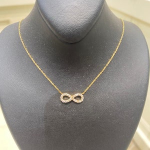 Gold Infinity Necklace, Gold Infinity Pendant, Handmade Jewelry, Dainty ...
