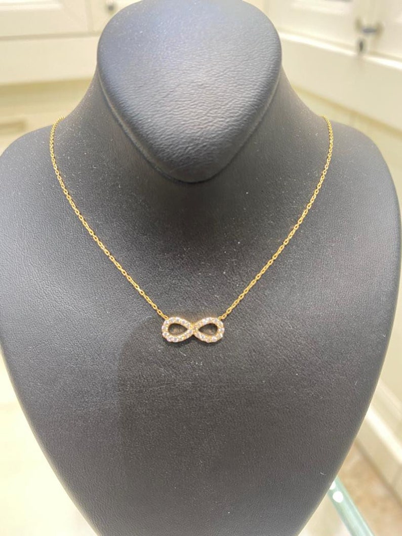 Gold Infinity Necklace Gold Infinity Pendant Handmade - Etsy