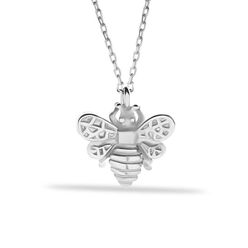 Tiny 14k Solid Gold Bee Necklace 14k Gold Bee Charm or with chain The whol necklace 14K Yellow Gold 3D Honey Bee Charm Necklace 14k White gold