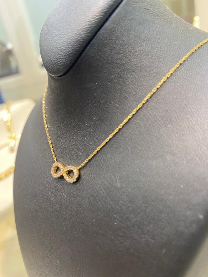 Gold Infinity Necklace Gold Infinity Pendant Handmade - Etsy