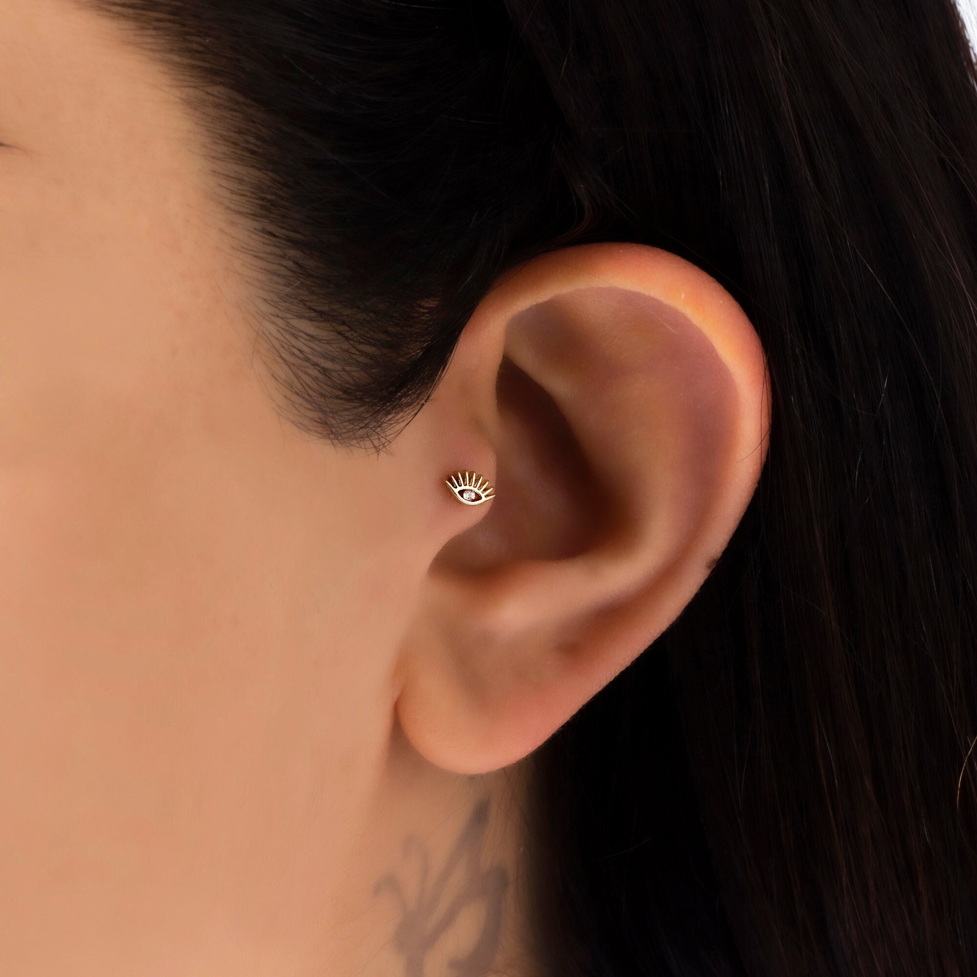 Evil eye tragus stud deals