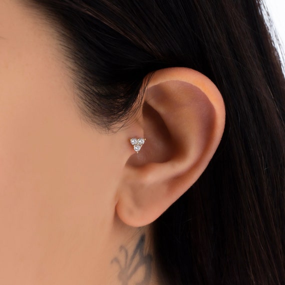 Solid gold 2024 tragus earrings