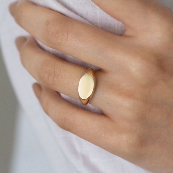 Etsy gold 2024 signet ring