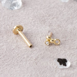 Solid Gold Cartilage Earring, Minimalist Helix Piercing For Women, Dainty Gold Hoop, Elegant Jewelry, Mothers Day Gift, Gift For Her
