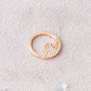 Anello al naso, anello al naso finto, anello al naso pendente, anello al naso oro rosa, set di polsini per il naso, polsino per l'orecchio, confezione di polsini per il naso, polsino per il naso Africa, polsino per il naso