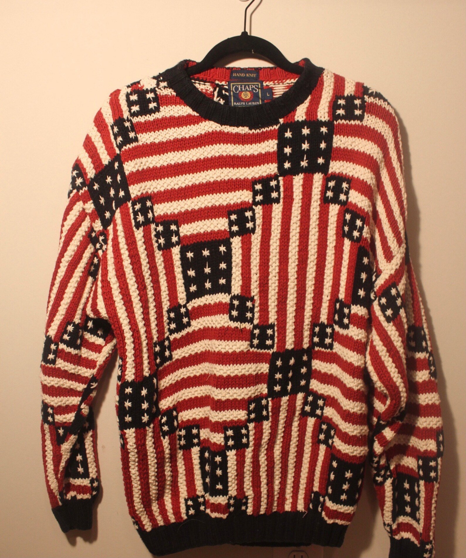 Chaps ralph lauren hand knit sweater. Etsy